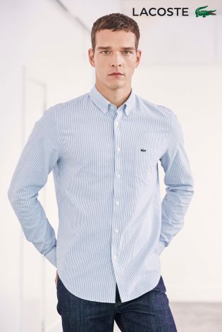 Blue Lacoste&reg; Fine Stripe Shirt